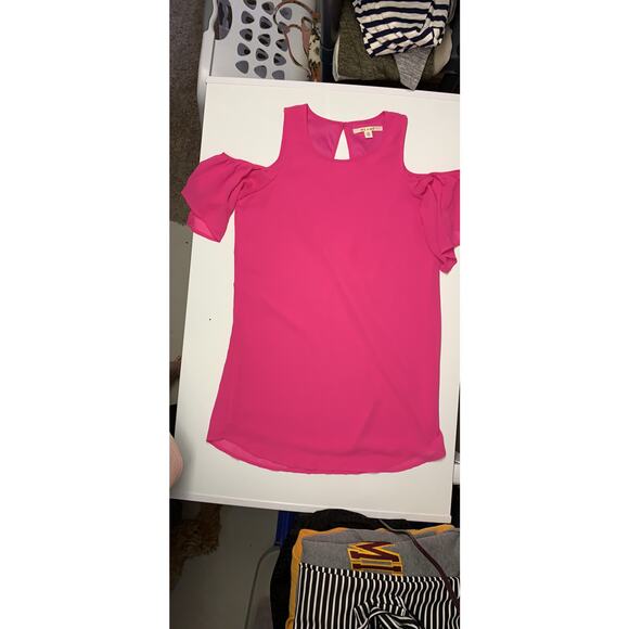 Pink Cold Shoulder Dress XS - Picture 1 of 4